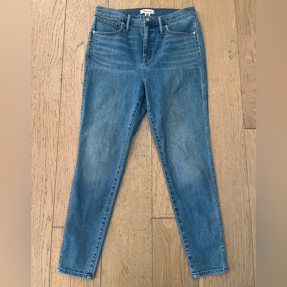 Madewell Denim - Madewell High Rise Skinny Jeans in Medium Blue Wash 32